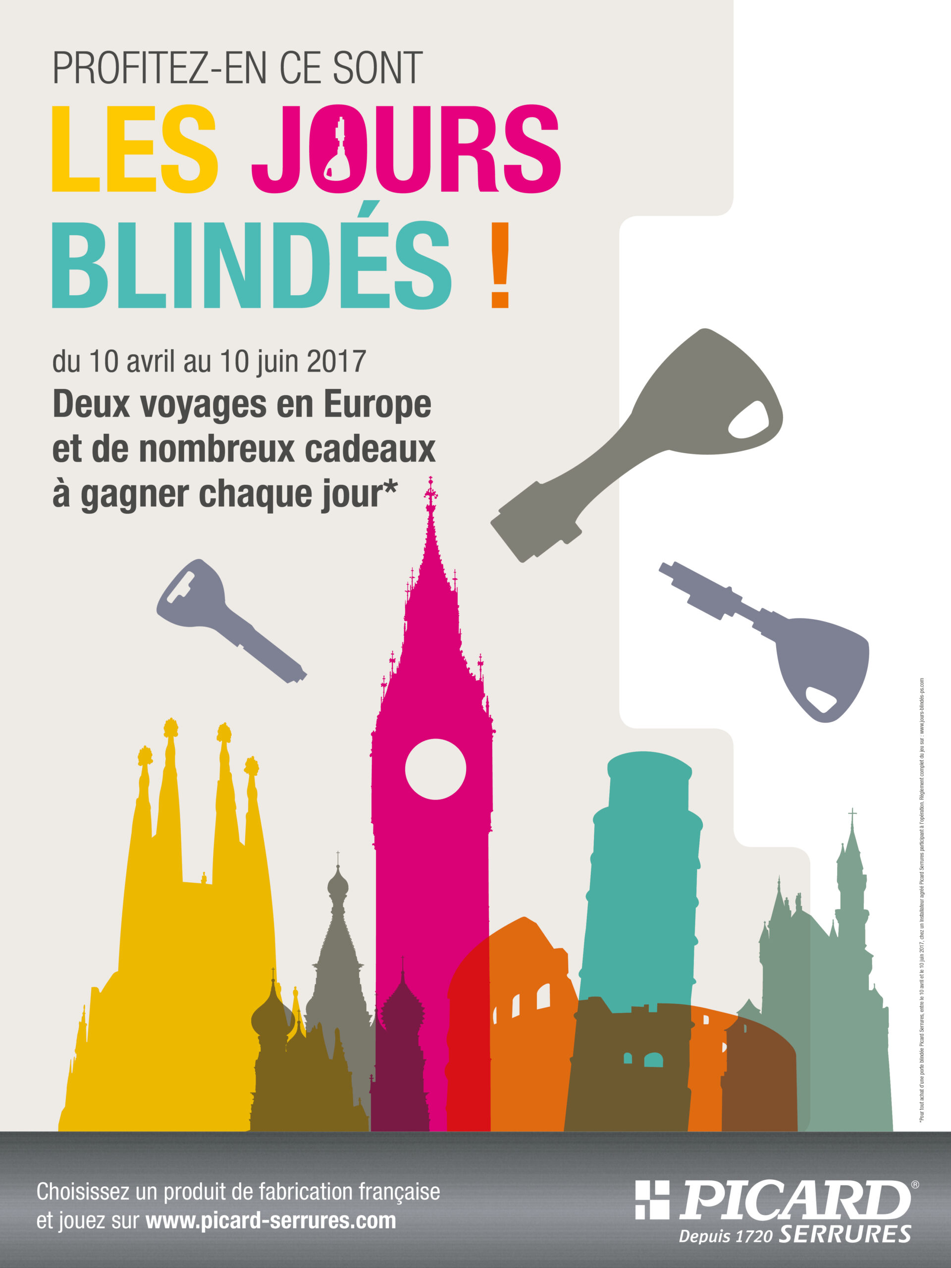 Du 10 avril au 10 juin 2017, le réseau des Installateurs Agréés Picard Serrures fête "Les Jours Blindés"