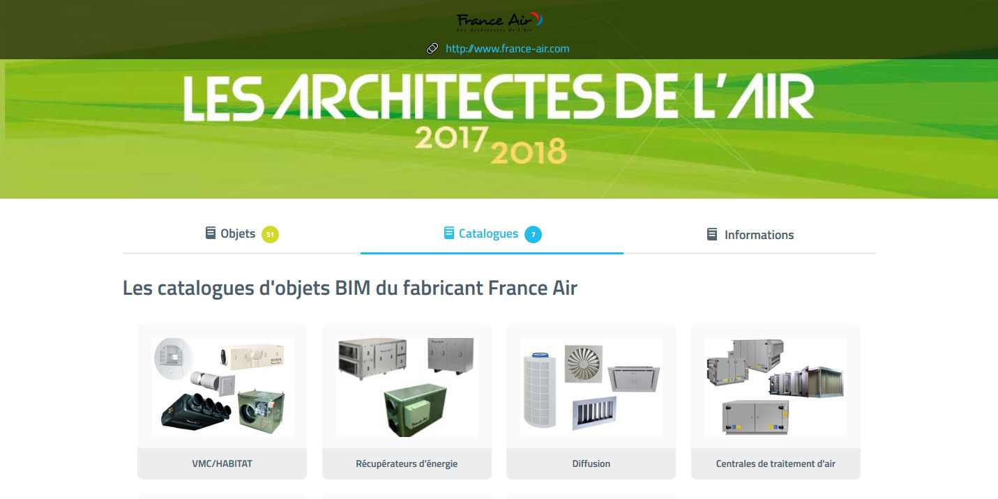 Le fabricant de solutions CVC France Air rejoint la plateforme d’objets BIM de BIM&CO