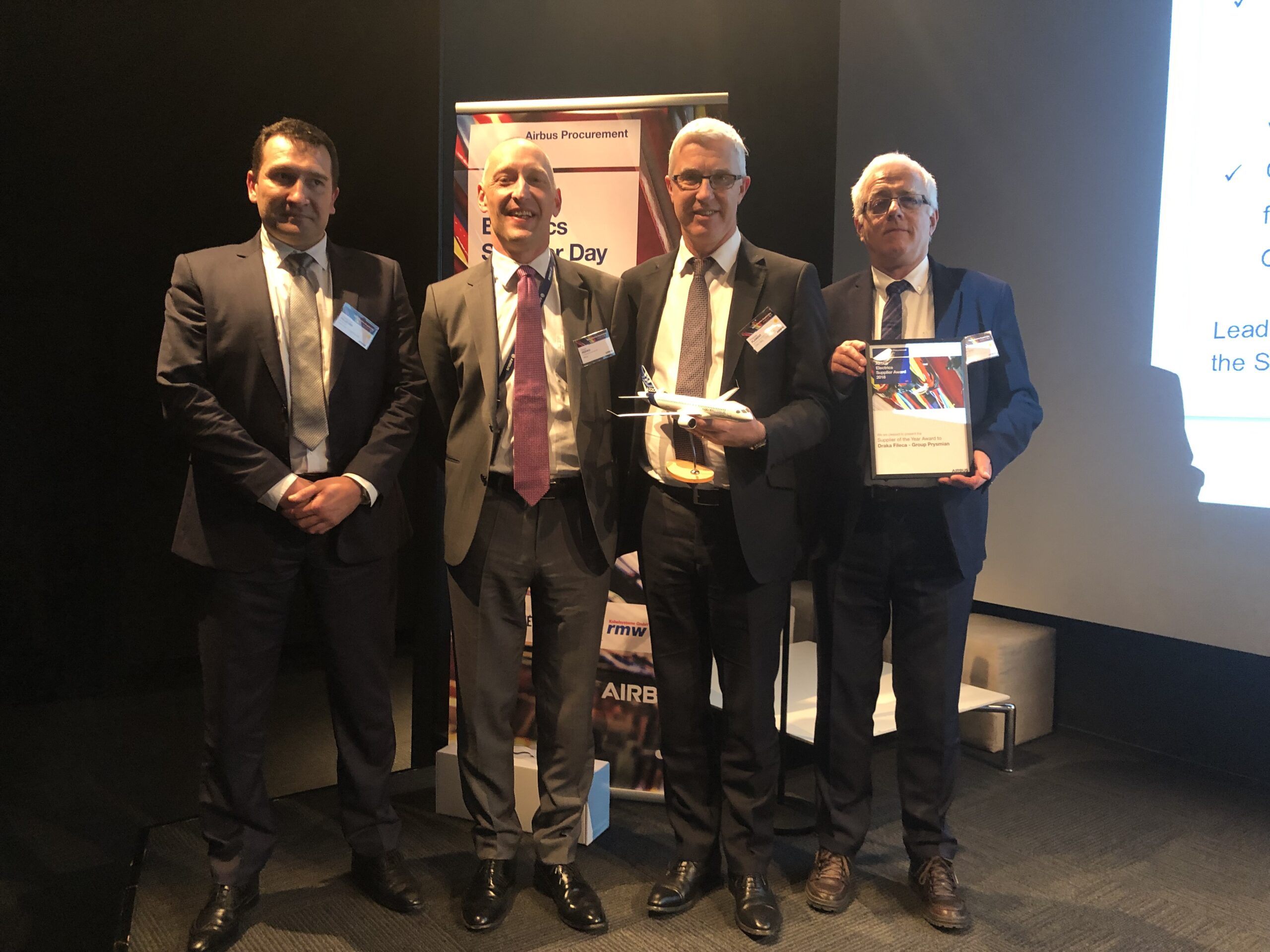 DRAKA FILECA, FILIALE DE PRYSMIAN GROUP, REMPORTE L’AIRBUS ENGINEERING AWARD 2018   ET L’AIRBUS SUPPLIER OF THE YEAR AWARD 2018.