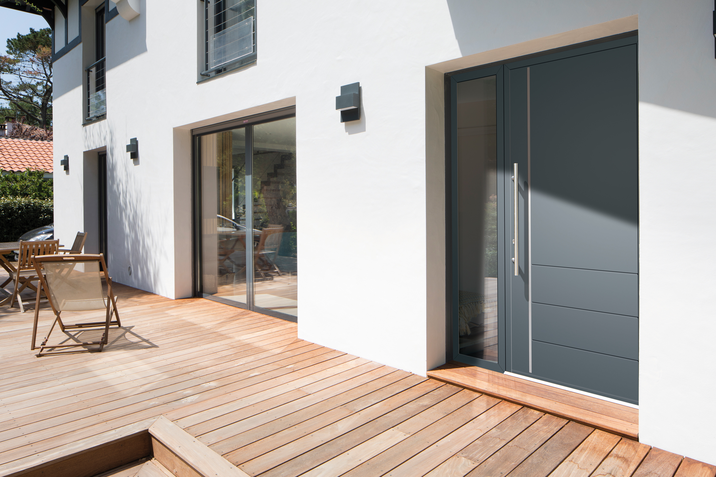 Porte d’entrée aluminium Kalory monobloc 72 mm de Kawneer