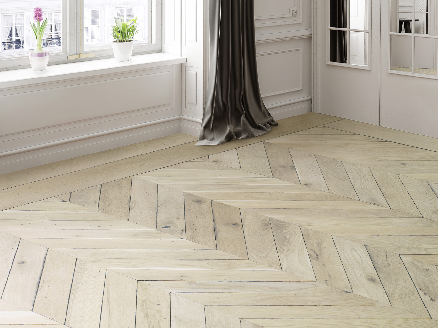 Pour tous les amateurs d’authenticité Opéra le nouveau parquet Point de Hongrie semi-massif en chêne