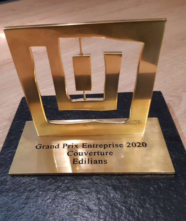 Grand Prix Entreprise catégorie "Toiture – Couverture" : le savoir-faire Edilians distingué au concours du Geste d'Or 2020