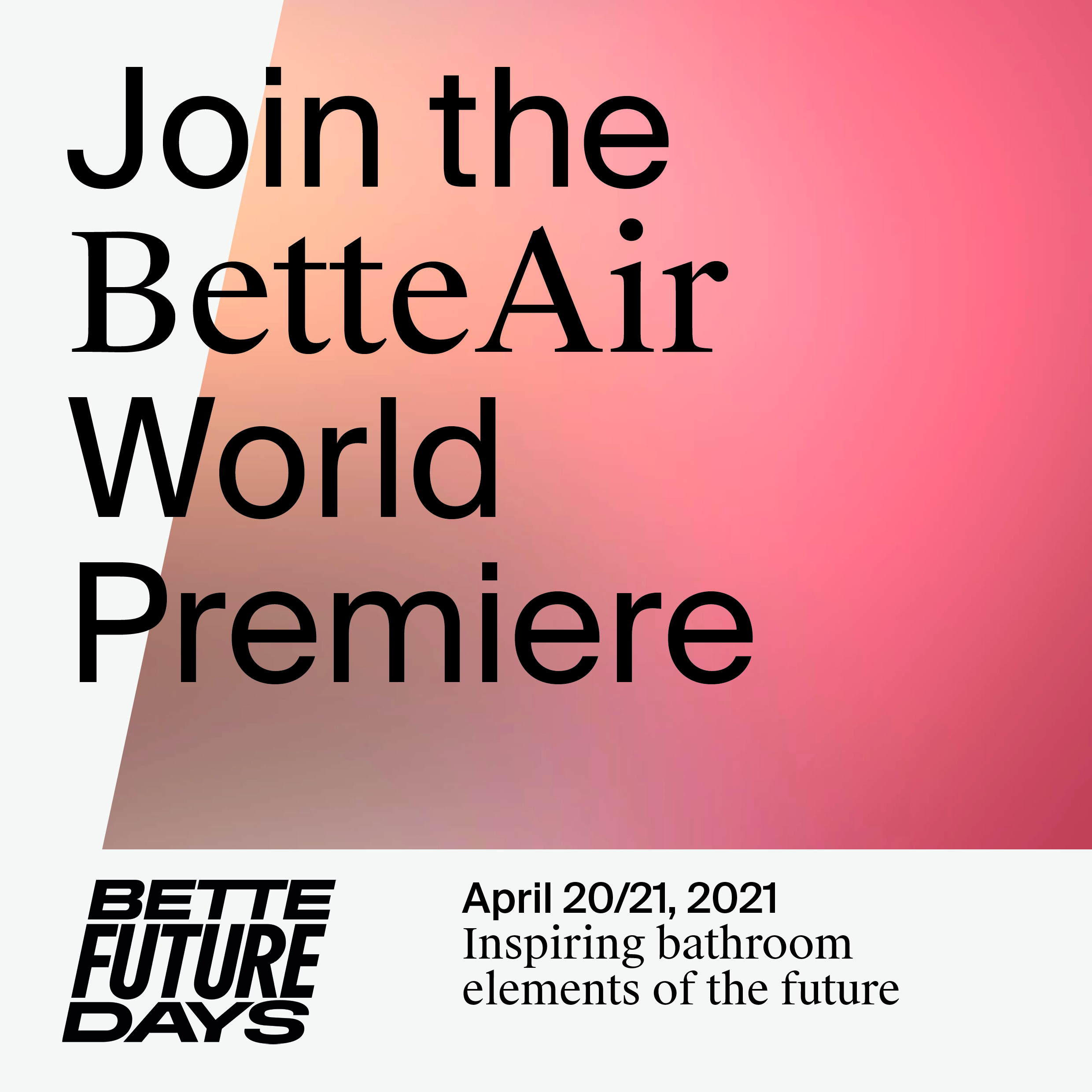 Un concept de dalle de douche de plain-pied présenté en avant-première au salon numérique « Bette Future Days »