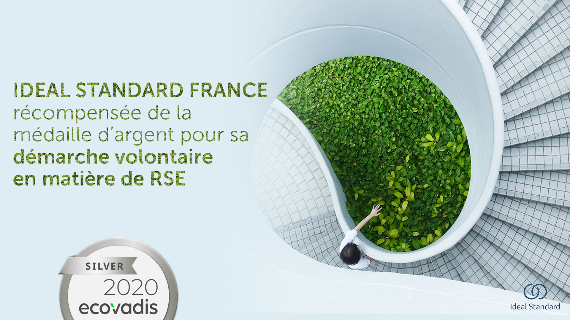 La démarche RSE 2020/2021 d'Ideal Standard France récompensée par Ecovadis