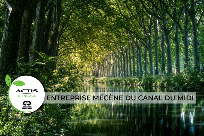 Actis, acteur économique de l’Occitanie engagé pour l’environnement, devient mécène du Canal du Midi en participant à la replantation des arbres