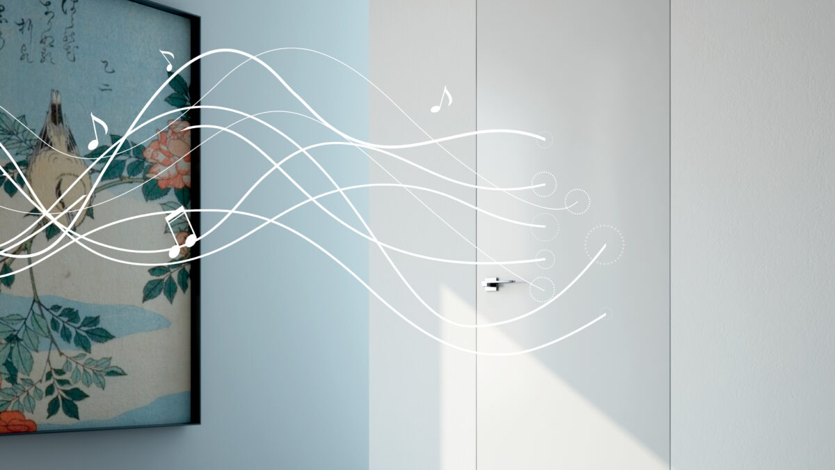 Eclisse lance la 1ère porte d’intérieur battante, invisible et acoustique : Syntesis® Battant Acoustique 