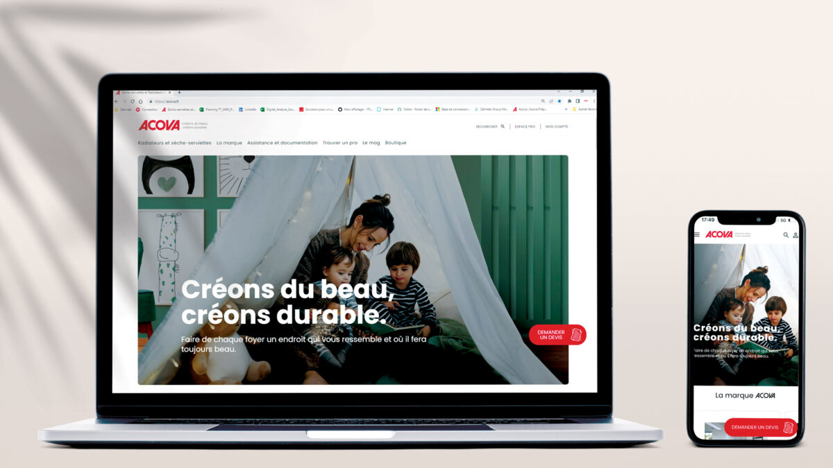 Acova dévoile la nouvelle image de son site acova.fr et ses fonctionnalités inédites