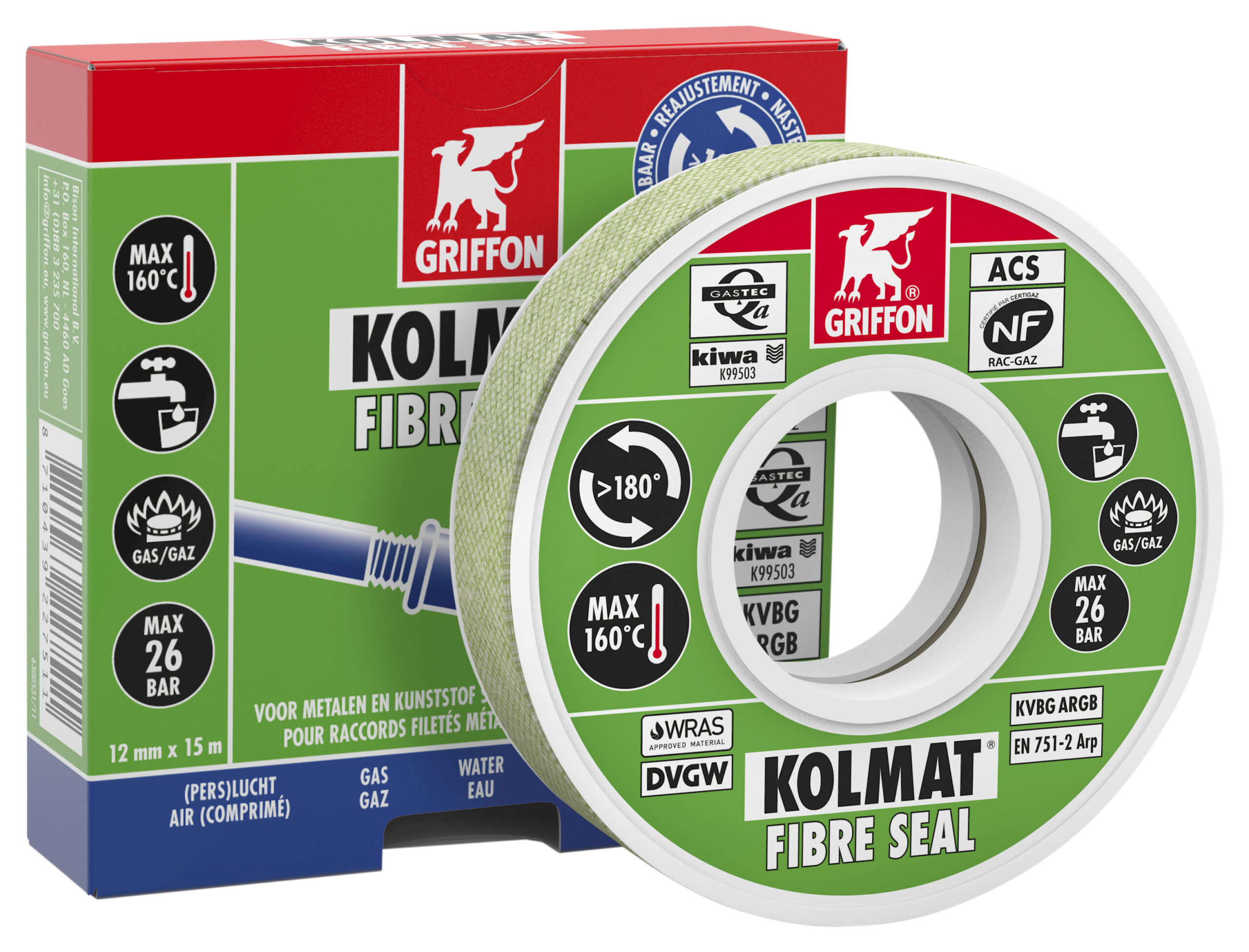 Kolmat Fibre Seal Griffon est certifié NF RAC-GAZ par CERTIGAZ