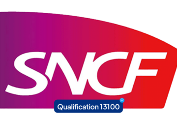 logo de la SNCF avec la mention Qualification 13100