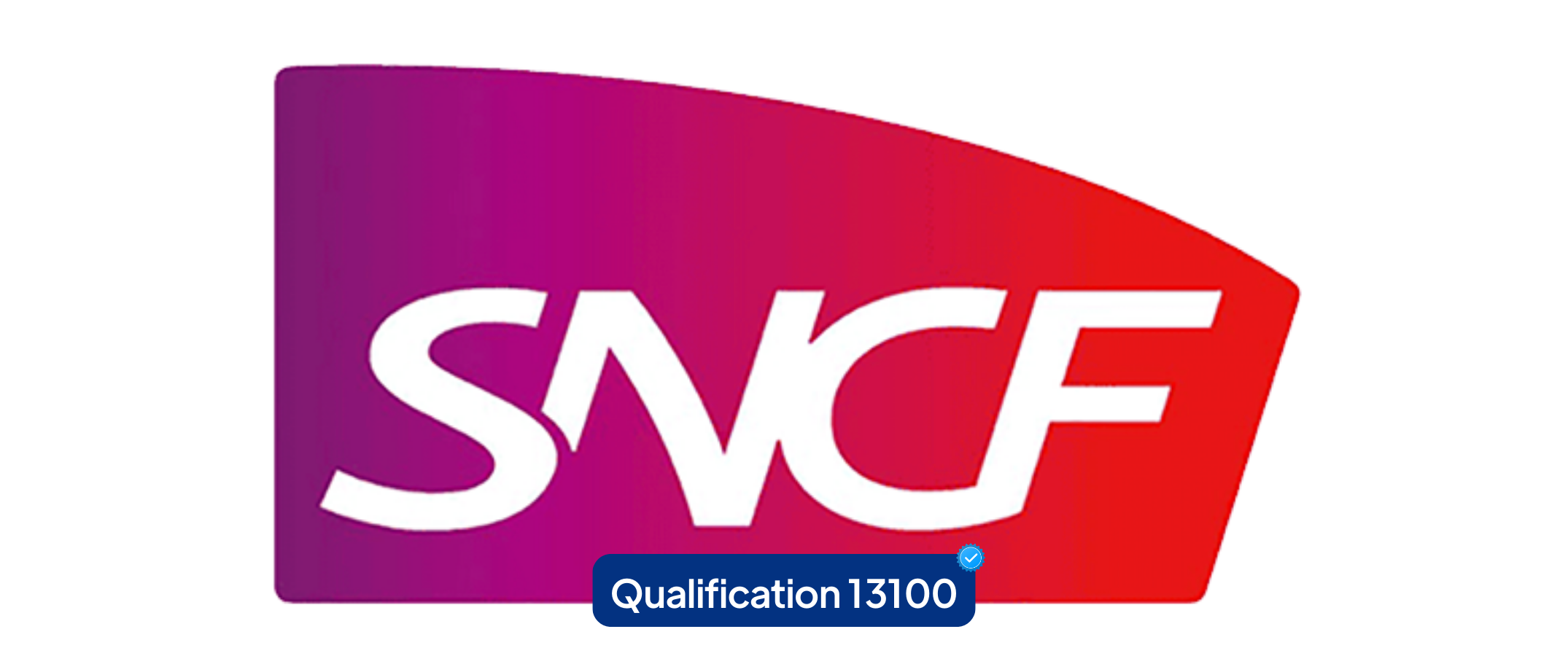 logo de la SNCF avec la mention Qualification 13100
