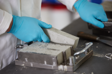 Test en laboratoire pour ETPM ciment bas carbone